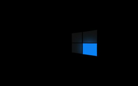 windows 10 logo on black